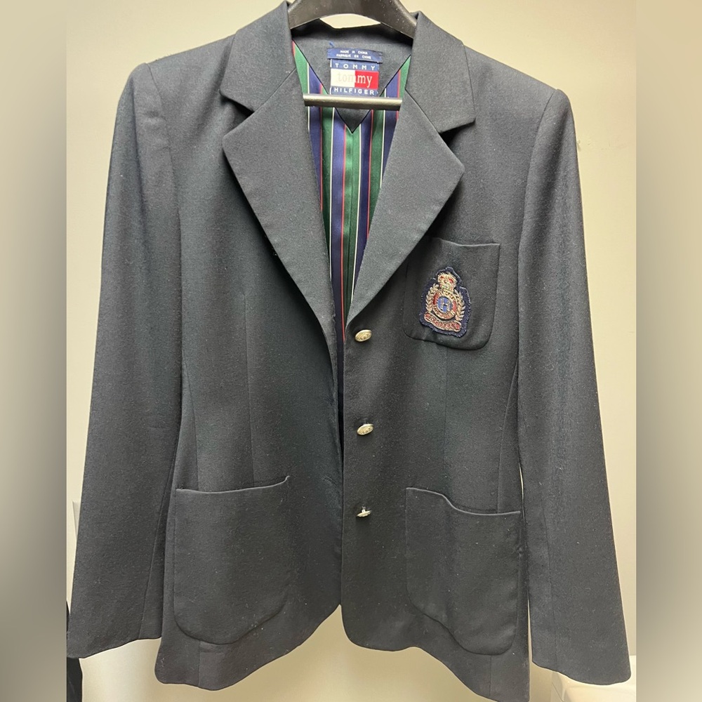 Tommy Hilfiger Black Blazer with Crest